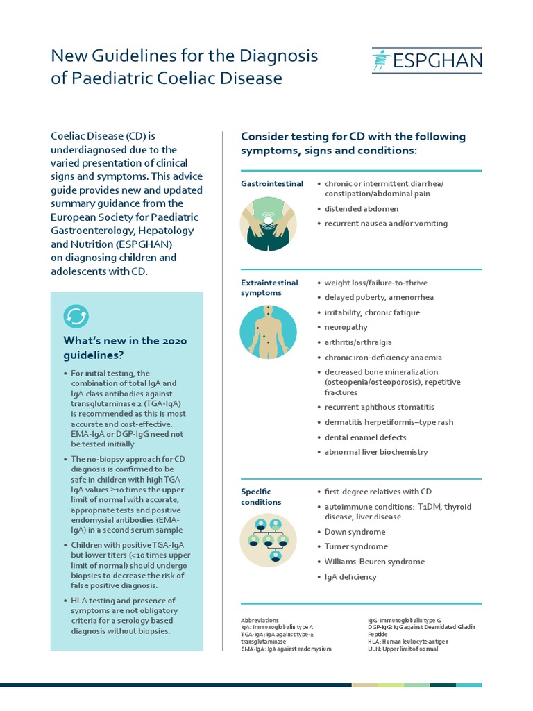 New Guidelines For The Diagnosis of Paediatric Coeliac Disease PDF