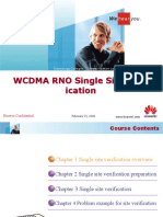 WCDMA RNO Single Site Verif Ication