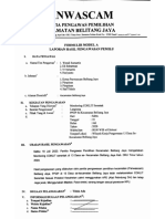 FORM A KECAMATAN.PENGAWASAN COKLIK SERENTAK KECAMATAN BELITANG JAYA