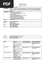 1 Semester, S.Y. 2018-2019: Course Syllabus