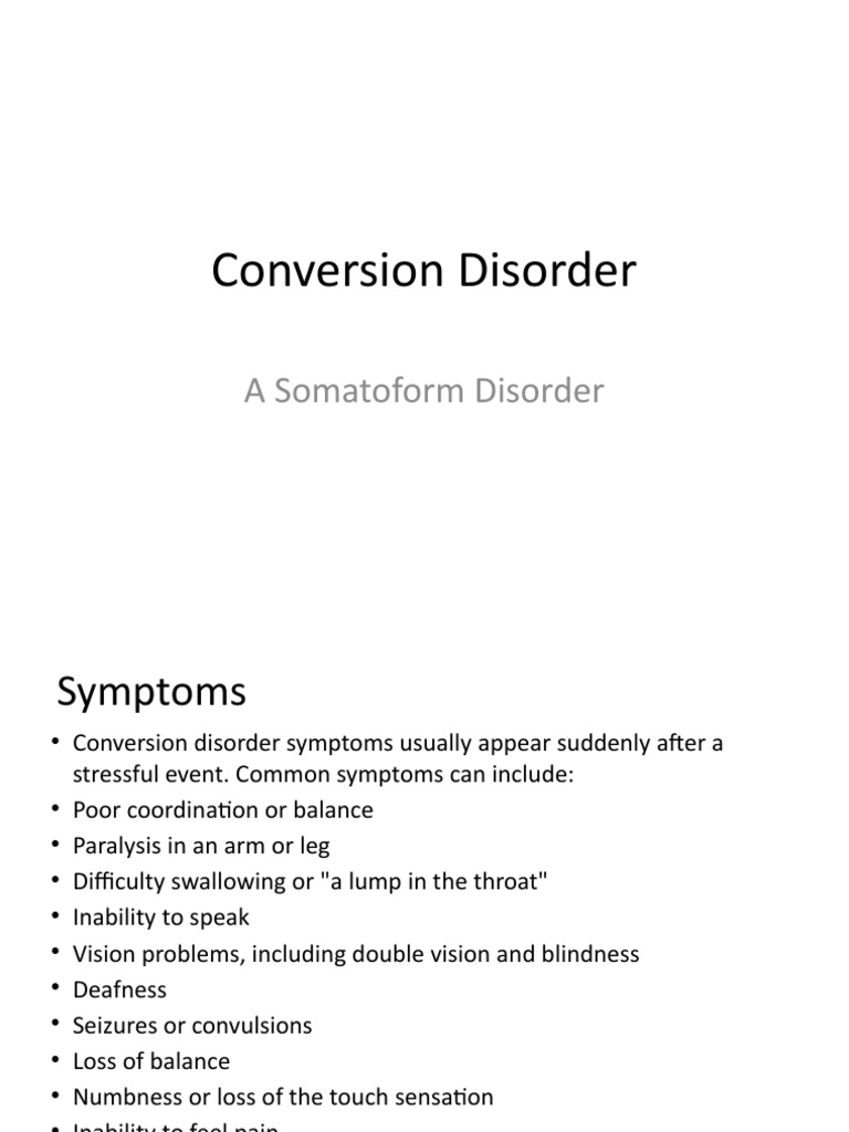 Conversion Disorder PDF