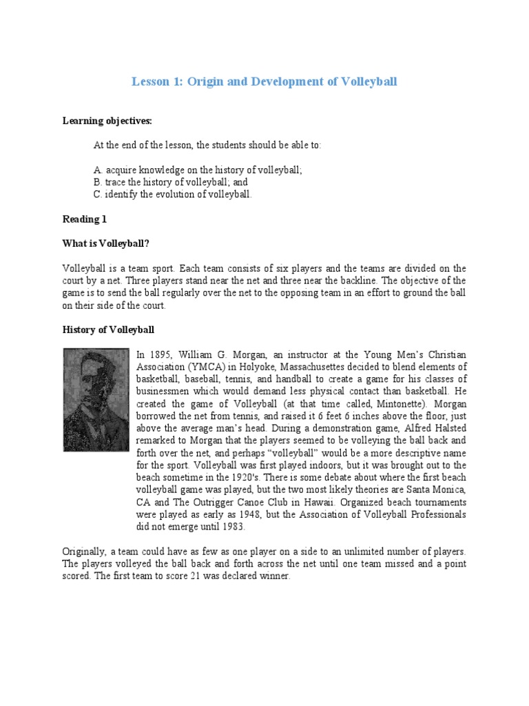 A Brief History of Volleyball From Its Creation in 1895 to Its
