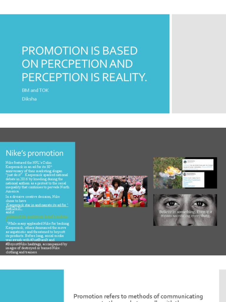 Promotion Is Based On Percpetion and Perception Is | PDF | Reality ...