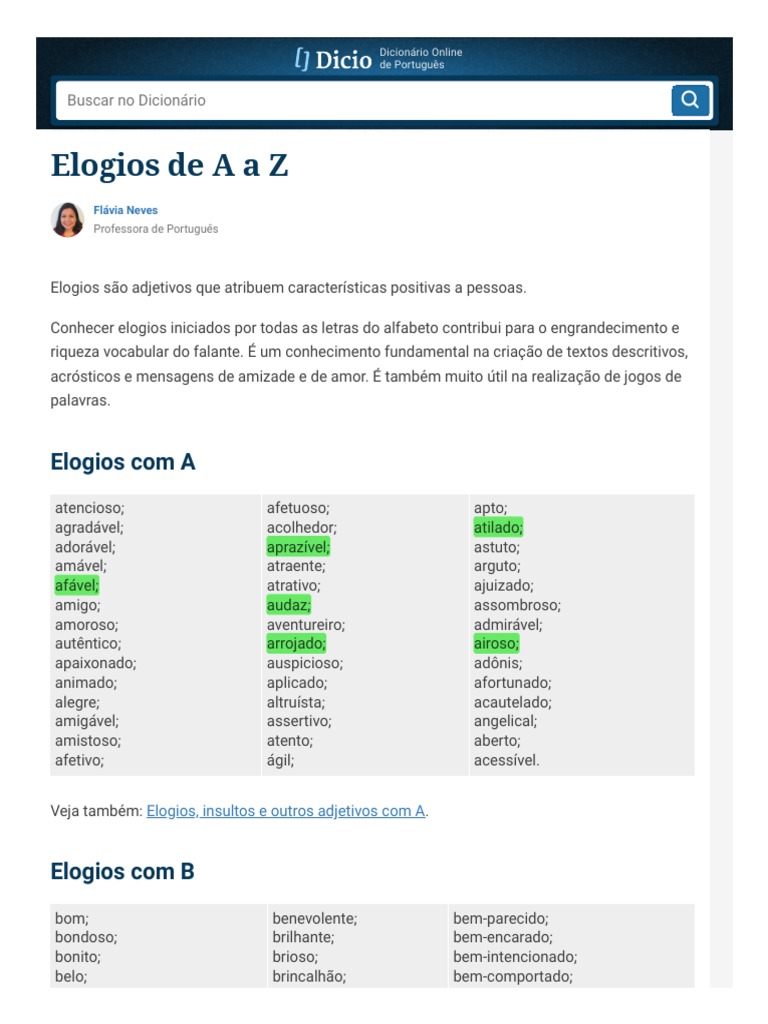 Eloquente - Dicio, Dicionário Online de Português