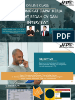 Online Class Kiat Singkat Dapat Kerja Lewat Bedah CV Dan Interview