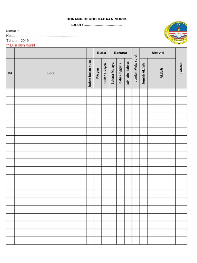 Borang Rekod Nilam - Manual | PDF