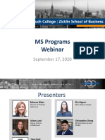MS Programs Webinar: September 17, 2020