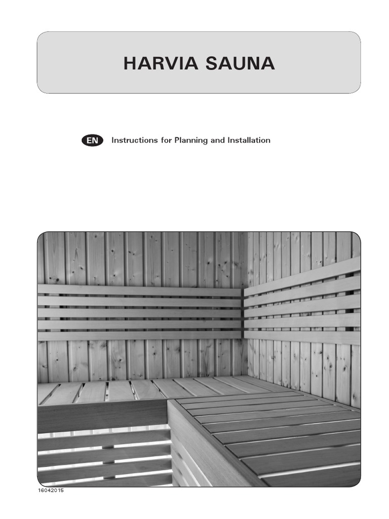 Harvia Sauna Instructions For Planning and Installation PDF Door