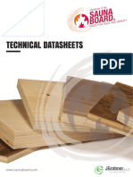 Technical Datasheets for Saunaboard Products