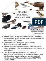 Species Isolating Mechanisms: - Parimal K. Khan