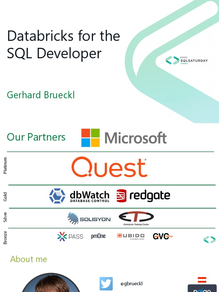 Databricks For The SQL Developer: Gerhard Brueckl | PDF | Apache Spark ...