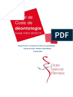 Projet Code Deontologie Fevrier 2010