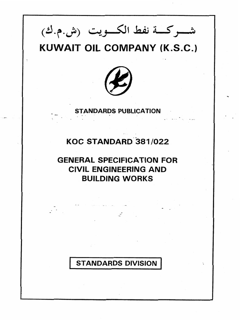 Kuwait Oil Company (K.S.C.) KOC Standard' General Specification For