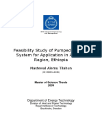 Feasibility Study of Pumped Storage System For Application in Amhara Region, Ethiopia