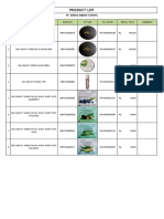 Product List: Pt. Kreasi Indah Cahaya