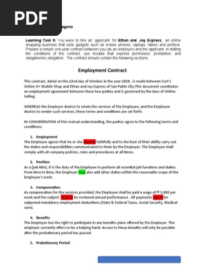Employment Contract