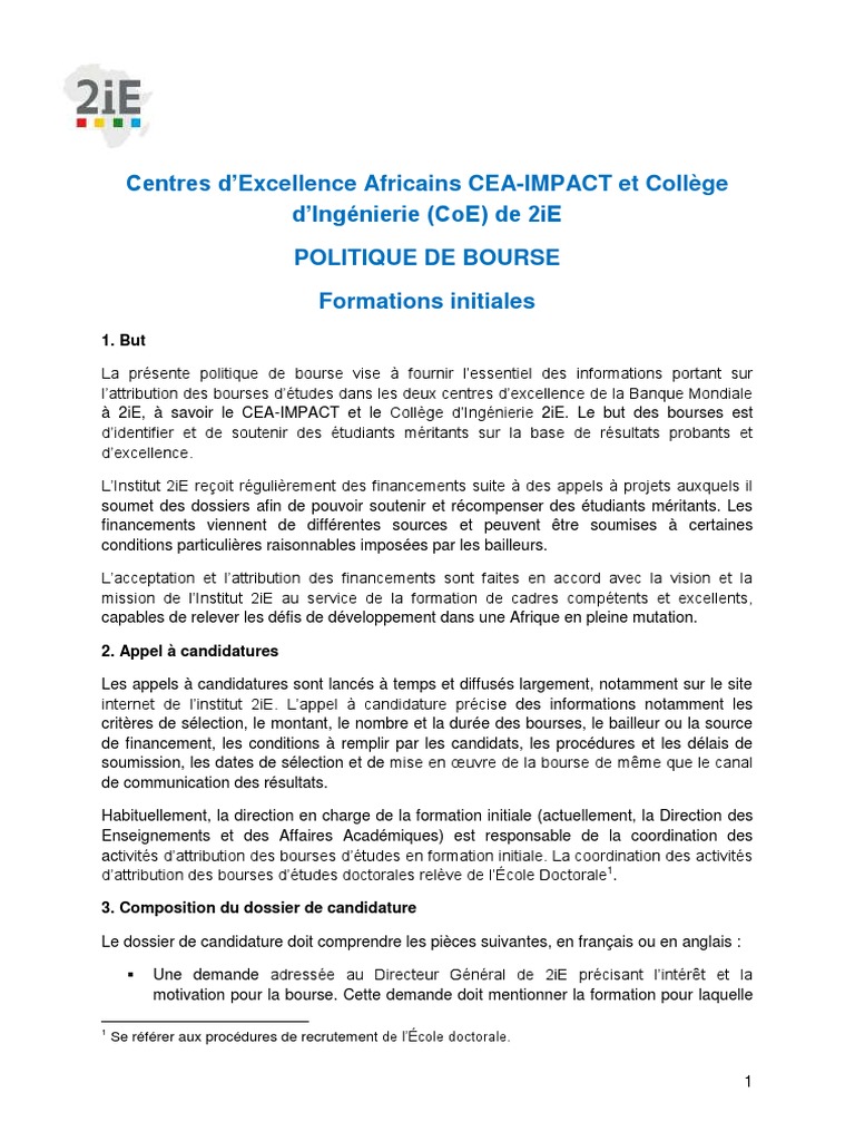 Politique Bourse Cea 2ie Doctorat Texte Examen