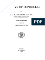 (The Plays of Sophocles 6) Jan Coenraad Kamerbeek - The Philoctetes (1980, Brill Archive)