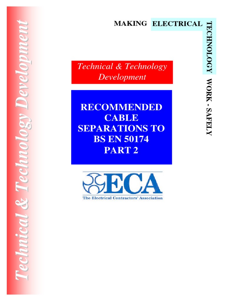 Cable Separation Guidelines per EN 50174-2 | PDF | Electrical Wiring ...