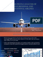 Swot and Pestle Analysis of Various Regional and International Airlines