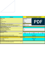 Quotation Request Sheet: Average Fabric Weight (GSM)