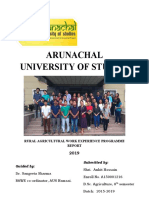 Arunachal University of Studies: Rural Agricultural Work Experience Programme