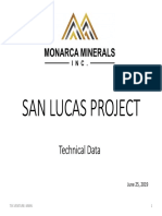 San Lucas Project: Technical Data