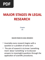 Major Stages in Legal Research