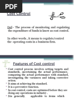 Cost Control