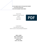 Factors Affecting The Career Choice of The Selected Students in College of Education of Cavite State University-Main Campus