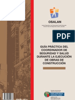 Guía Práctica Del Coordinador de Seguridad y Salud Durante La Ejecución de Obras de Construcción de Osalan