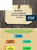 Bab III Karakteristik Bi Ilmiah