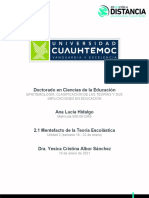 2.1 Mentefacto de La Teoría Escolástica - Hidalgo Ana