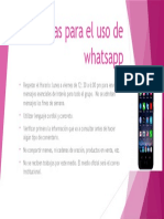 Normas para El Uso de Whatsapp