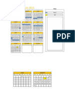 Calendario en Excel 2015