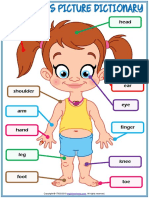 Body Parts Vocabulary Esl Picture Dictionary Worksheet For Kids