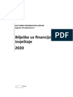 Bilješke Uz Financijske Izvještaje - KIC 2020