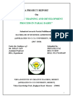 A Study of Training and Development Process in Parag Dairy-1