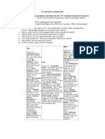 Scanning Exercise First Read The Following Questions and Then Use The TV Schedule To Find The Answers