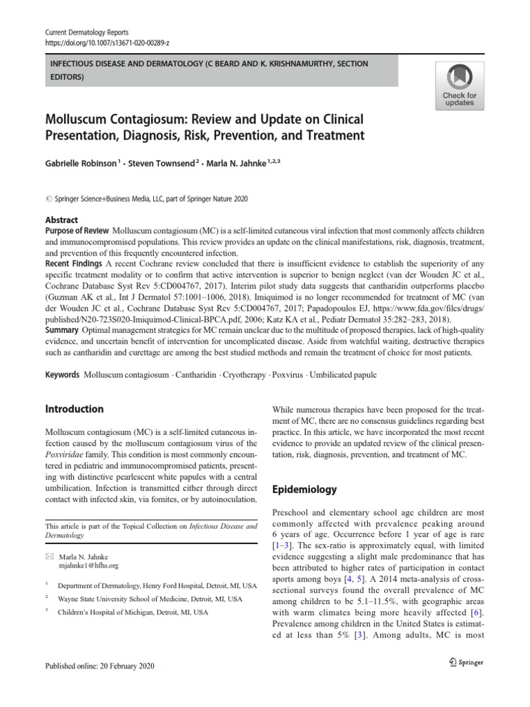 Moluskum Kontagiosum | PDF | Health Care | Health Sciences