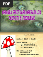 ORDINEA EFECTUARII OPERATIILOR-EXERCITII (1)