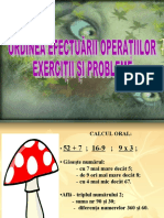 Ordinea Efectuarii Operatiilor-Exercitii