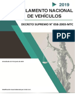 Reglamento Nacional de Vehículos D.S N°058-2003-MTC