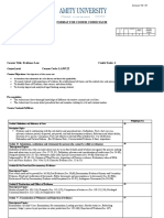 Format For Course Curriculum: Course Level: Course Objectives