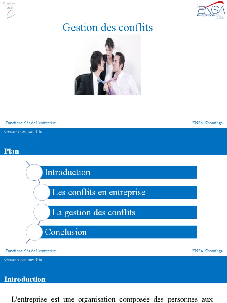 Gestion Des Conflits | PDF | Sociétés | Prophylaxie
