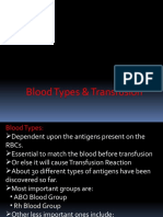 Blood Types & Transfusion