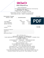 SM Marikina: 312.92 Acct. No. Domestic Cargo AA5254248