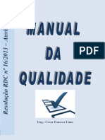 Manual Da Qualidade_RDC 16_2013 Anvisa