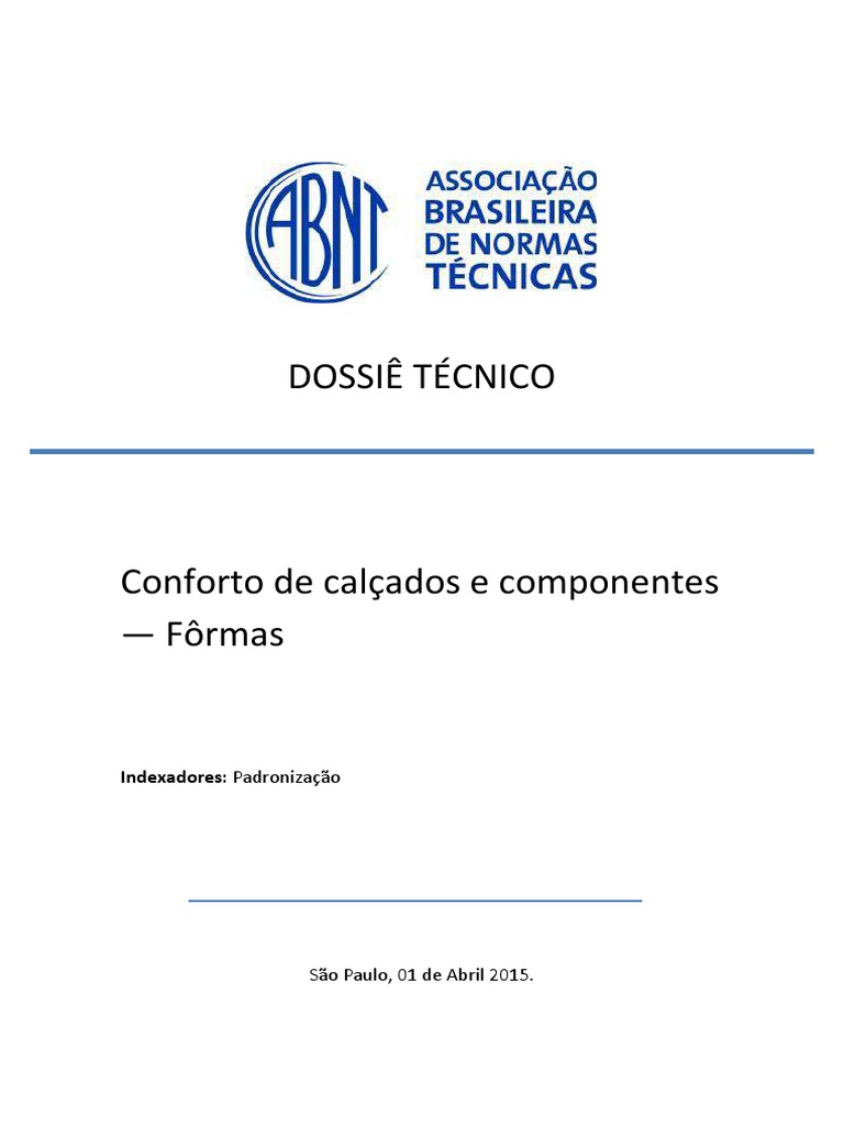 Normas ABNT para Conforto de Calçados | PDF