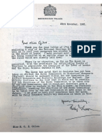 Letter From Palace, Memo to Mr Woodhouse and Memo of Meeting